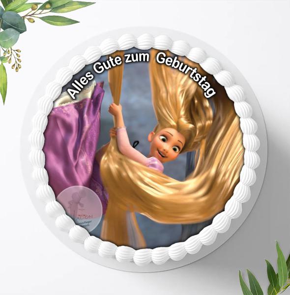 Preview: Rapunzel neu verföhnt, Fondant Tortenaufleger Ø 20cm, 0802w